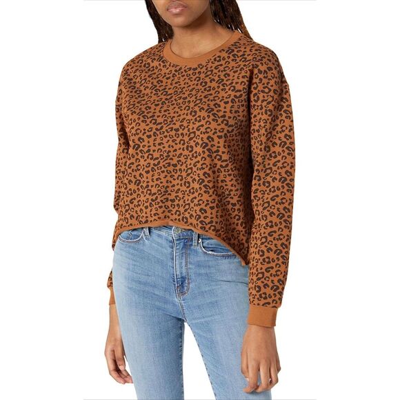 Blank NYC Tops - Blank NYC Leopard Print Sweatshirt